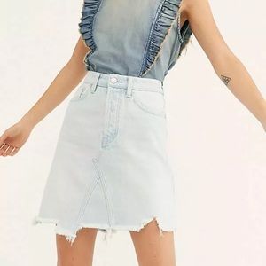 NWT Free People Going Rogue Denim Skirt